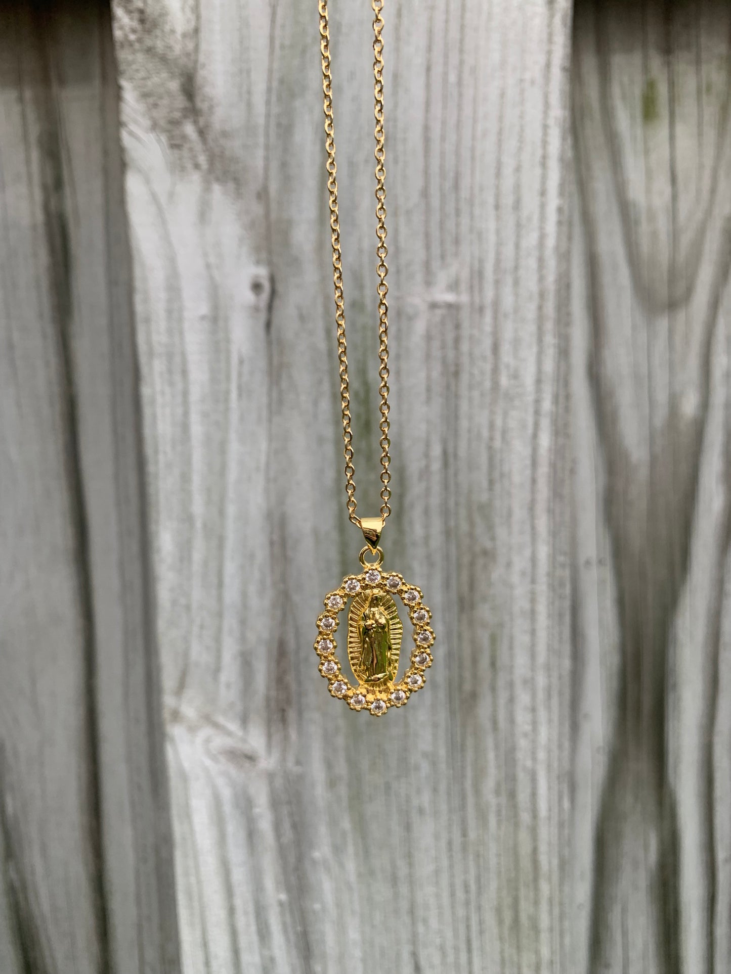 Golden Virgen Necklace