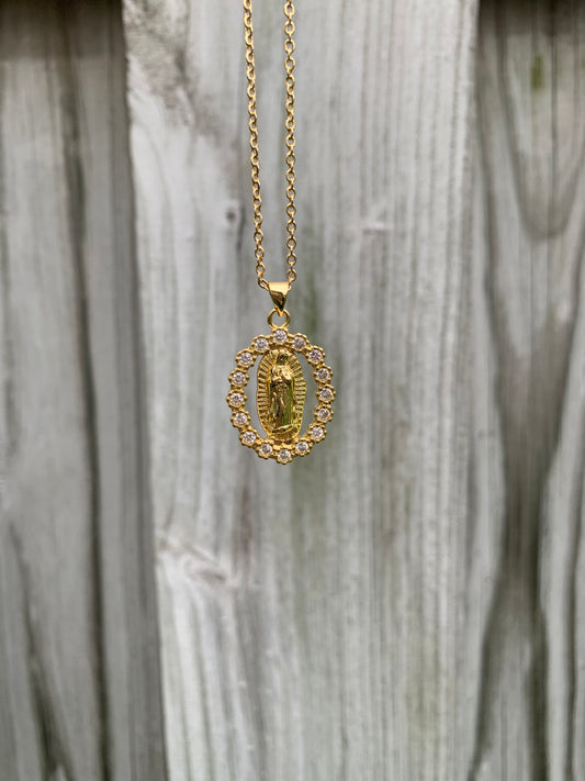 Golden Virgen Necklace